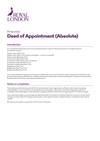 Deed of appointment - absolute split trust