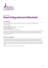 Deed of appointment (Absolute)
