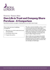 Own Life in trust and company share purchase - a comparison