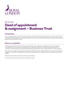 Deed of appointment and assignment - Business Trust