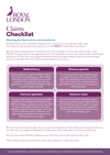 Claims checklist